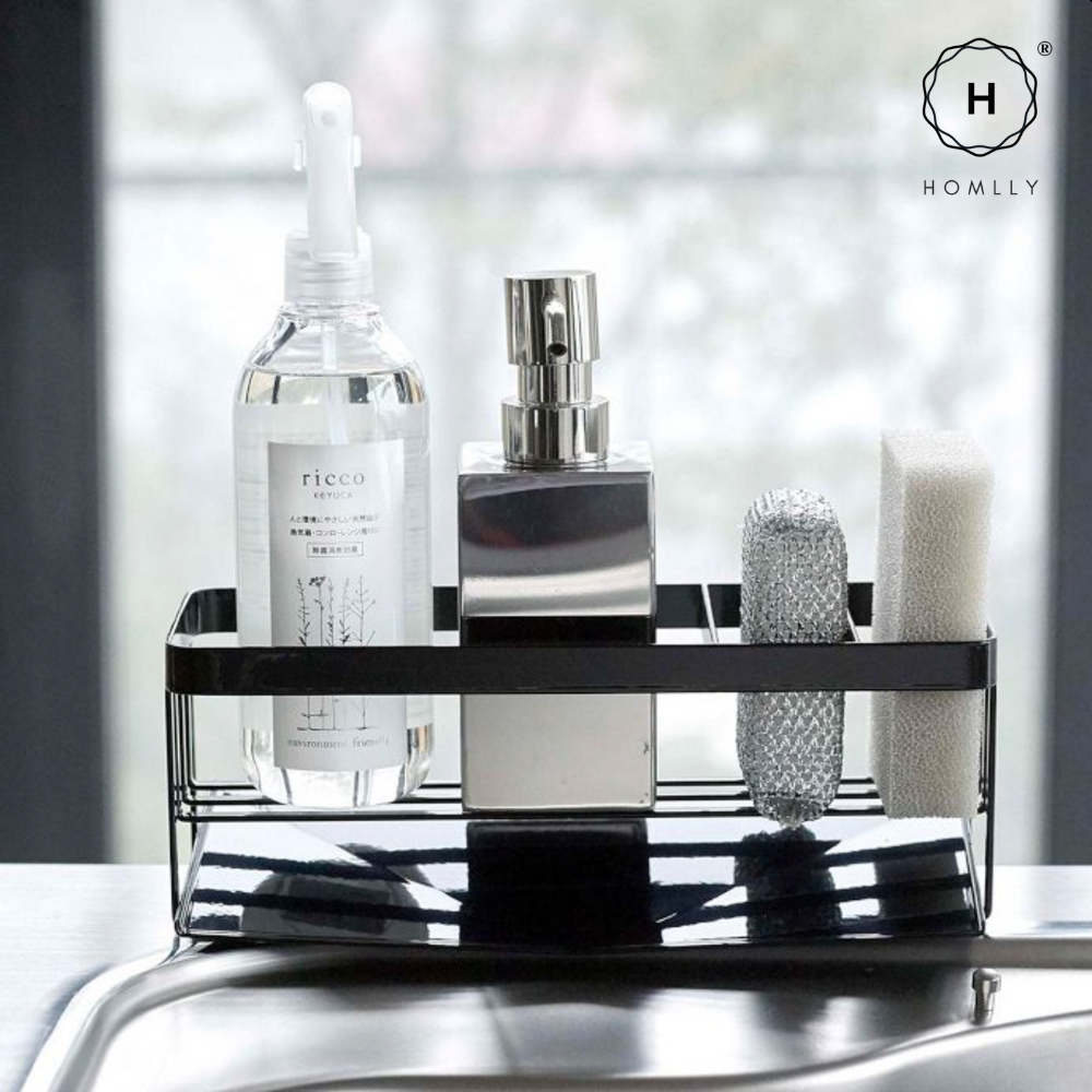 Homlly Tonii Sink Kitchen Sponge & Bottle Holder with Drainage