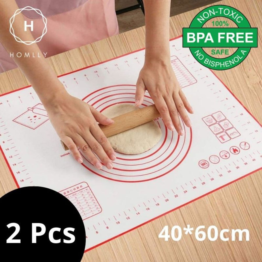 Homlly Non-Stick Silicone Baking Mats (60*40cm) Buy 1 Free 1