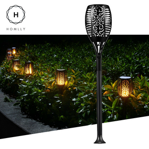 Gardi Hollow Solar LED Dancing Flame Standing Torch Light - Homlly