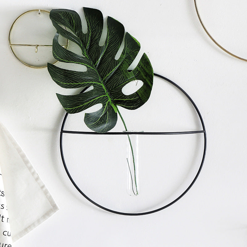 Homlly Circle Wrought Iron Wall Plant Decoration - Homlly