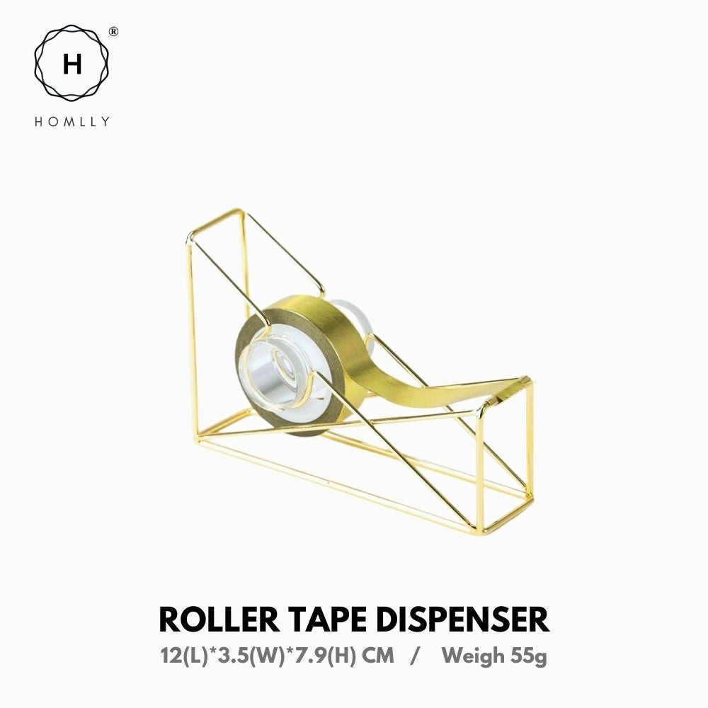 Homlly Keii Gold Stationary Set Dice Clip Ruler Pen Tape Scissor Holder