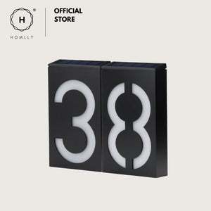 Homlly Waterproof Solar Lighted Address Sign House Number (Single)