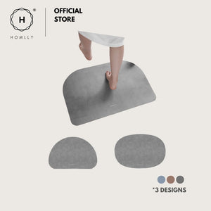 Homlly Non Slip Super Thin Quick Dry Absorbent Diatomaceous Floor Bath Mat