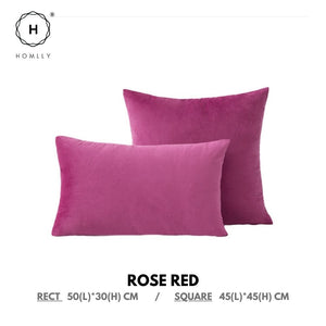 Homlly Euii Luxury Velvet Decorative Sofa Cushion Pillow Cover (45cm x 45cm | 30cm x 50cm)