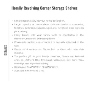 Homlly Revolving Corner Storage Shelves