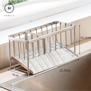 Homlly Tonii Sink Kitchen Sponge & Bottle Holder with Drainage