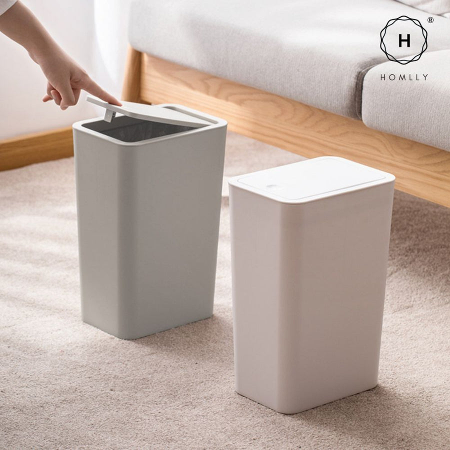 Homlly Slim Garbage Rubbish Trash Bin with Pop-Up Lid (3 Colors)