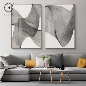 Homlly Monochrome Black Lines Series Painting