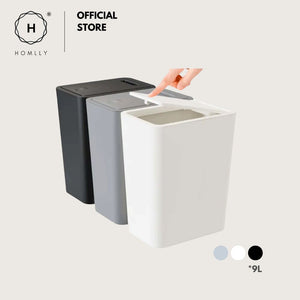 Homlly Slim Garbage Rubbish Trash Bin with Pop-Up Lid (3 Colors)