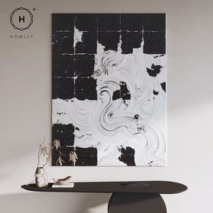 Homlly Monochrome Black Lines Series Painting