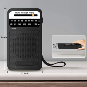 Homlly Portable Pocket Size FM/AM Radio with Loud Speaker