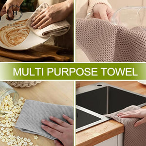 Homlly Multi Purpose Waffle Microfiber Cleaning Cloth (35x35cm)