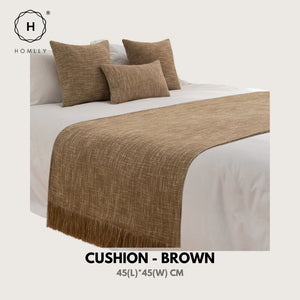 Homlly Weave Decorative Pillow Cushion Covers with Bed Runner Throw