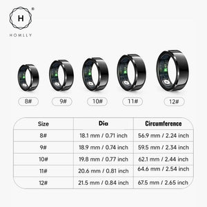 Homlly Smart Health Ring for Fitness, Sleep, and Heart Health