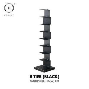 Homlly Sedii Invisible Vertical Standing Tower Rack Book Shelf