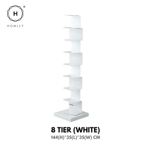 Homlly Sedii Invisible Vertical Standing Tower Rack Book Shelf