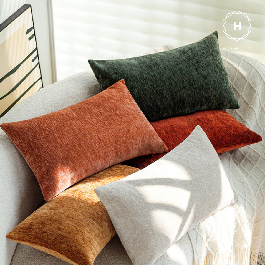 Homlly Konii Chenille Throw Pillow Covers (30x50 CM)