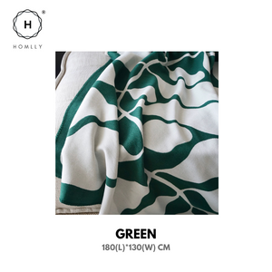 Homlly Leafi Throw Knitted Blanket (130x180 cm)