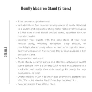 Homlly Macaron Stand (3 tiers)