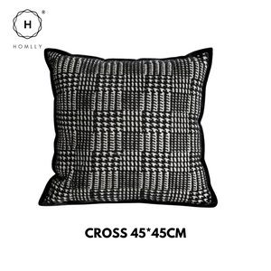 Homlly Luxii II Black Decorative Pillow Cushion Cover