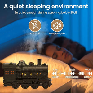 Homlly Steam Train Diffuser Humidifier With Light (300ml）