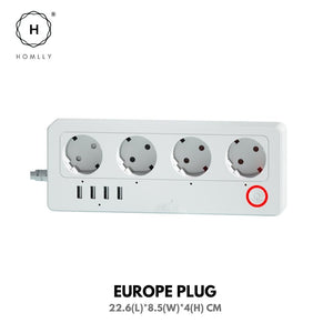 Homlly Smart WIFI Power Strip 4 AC Outlets  4 USB Ports