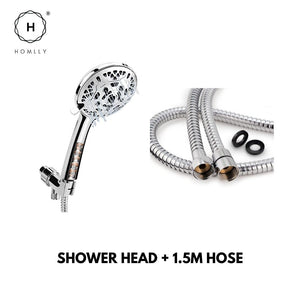 Homlly 10 Spray Modes High Pressure Handheld Shower Head with Filter, Hose & Bracket