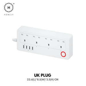 Homlly Smart WIFI Power Strip 4 AC Outlets  4 USB Ports