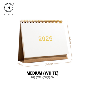 Homlly Desktop Stand up Monthly Planner Calendar (2026)