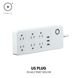 Homlly Smart WIFI Power Strip 4 AC Outlets  4 USB Ports
