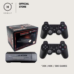 Homlly 4K Full HD 30,000+ /40,000+ / 58,000+ Retro Video Game Console Stick with 2 Wireless Controller