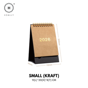 Homlly Desktop Stand up Monthly Planner Calendar (2026)