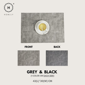 Homlly Monii Double Color Leather Waterproof Heat Resistance Table Placemats