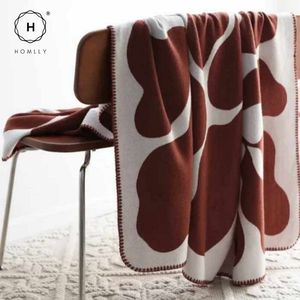 Homlly Leafi Throw Knitted Blanket (130x180 cm)