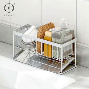 Homlly Tonii Sink Kitchen Sponge & Bottle Holder with Drainage