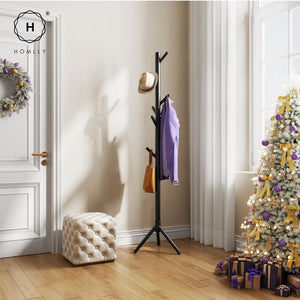 Homlly Ika Wooden Clothes Coat Rack