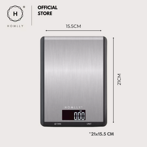 Homlly Digital Electronic Food Weighing Kitchen Scale (6 measurements, Up to 10kg)