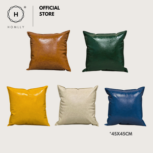 Homlly Tiio Basic Leather PU Cushion Cover