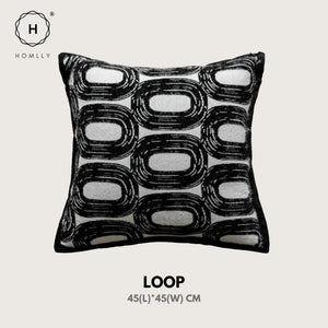 Homlly Monochrome Geotric Decorative Pillow Cushion Cover