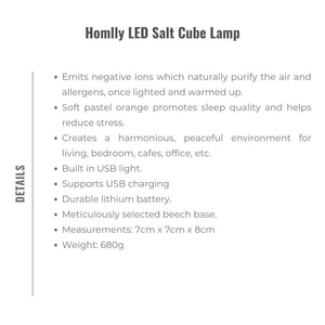 Homlly LED Salt Cube Lamp