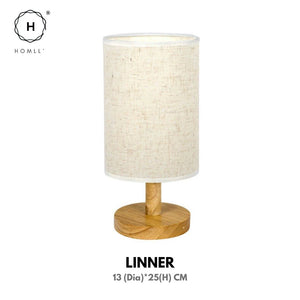 Homlly Minimalist Solid Wood Nightstand Lamp