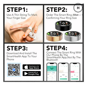 Homlly Smart Health Ring for Fitness, Sleep, and Heart Health