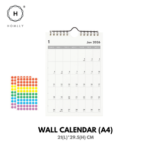 Homlly Desktop Stand up Monthly Planner Calendar (2026)