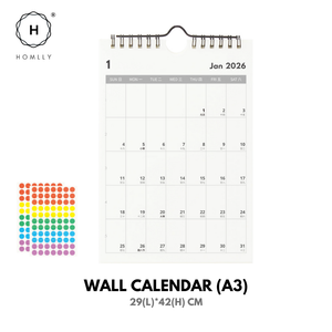Homlly Desktop Stand up Monthly Planner Calendar (2026)