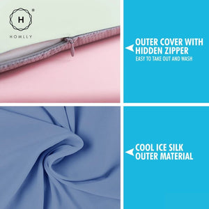 Homlly Memory Foam Ice Silk Cooling Seat Cushion