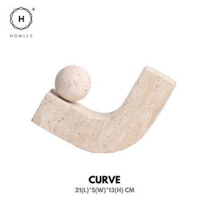 Homlly Kii Natural Stone Curve Knot Sculpture