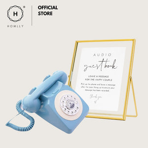 Homlly Retro Phone Recorder: Audio Guest Book Recorder for Parties and Weddings