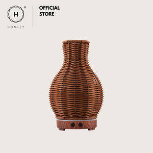 Homlly Rattan Essential Oil Diffuser Humidifier (200ml)