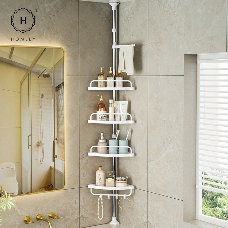 Homlly Extendable Toiletries Pole Rack