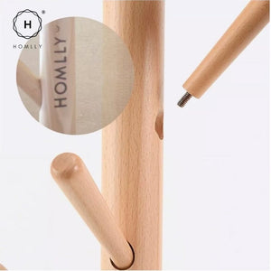 Homlly Ika Wooden Clothes Coat Rack